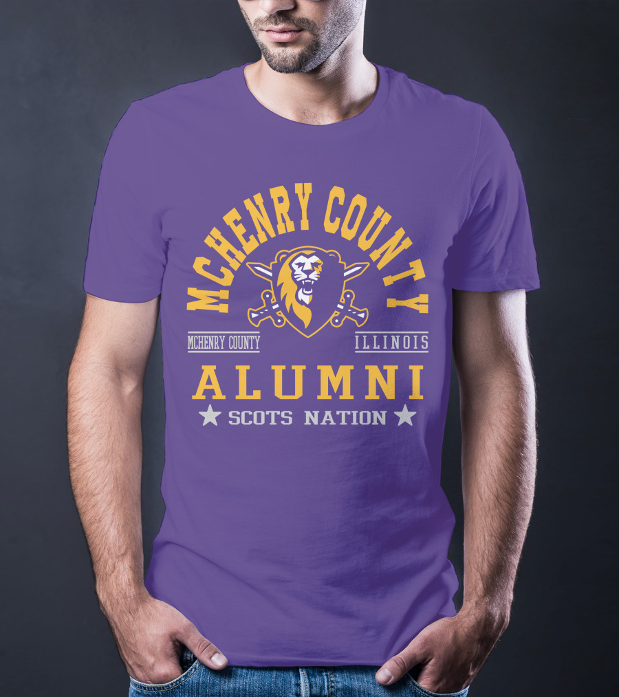 McHenry County Illinois Alumni Scots Nation Lion Crest T-Shirt