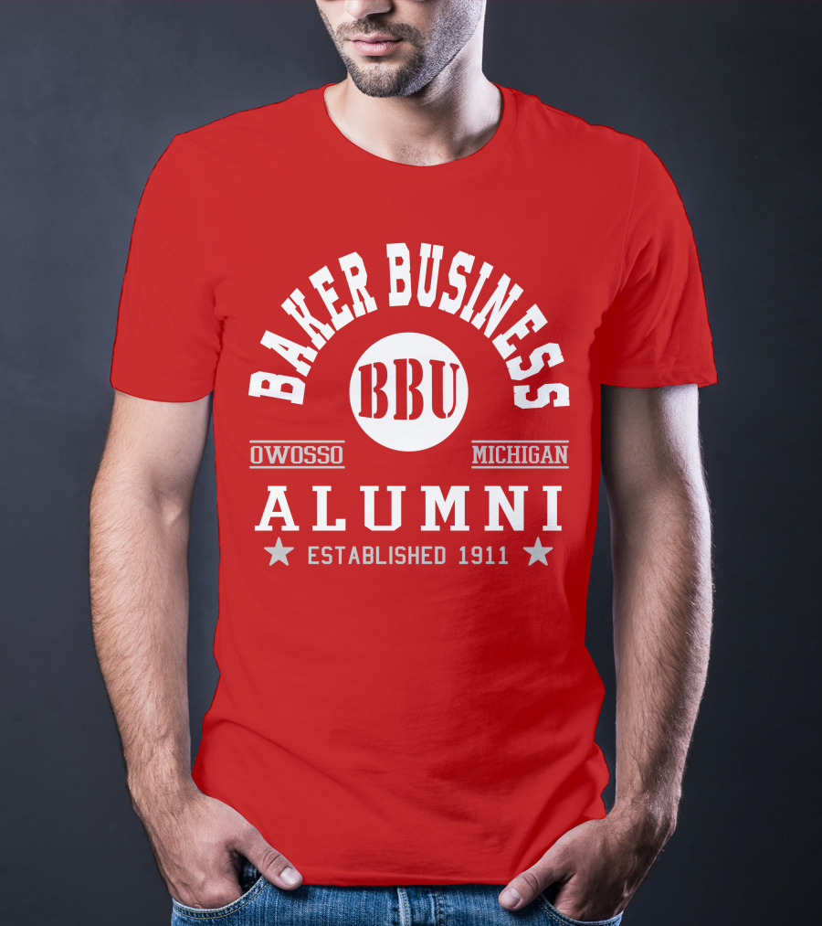 Baker Business BBU Alumni Owosso Michigan Established 1911 T-Shirt