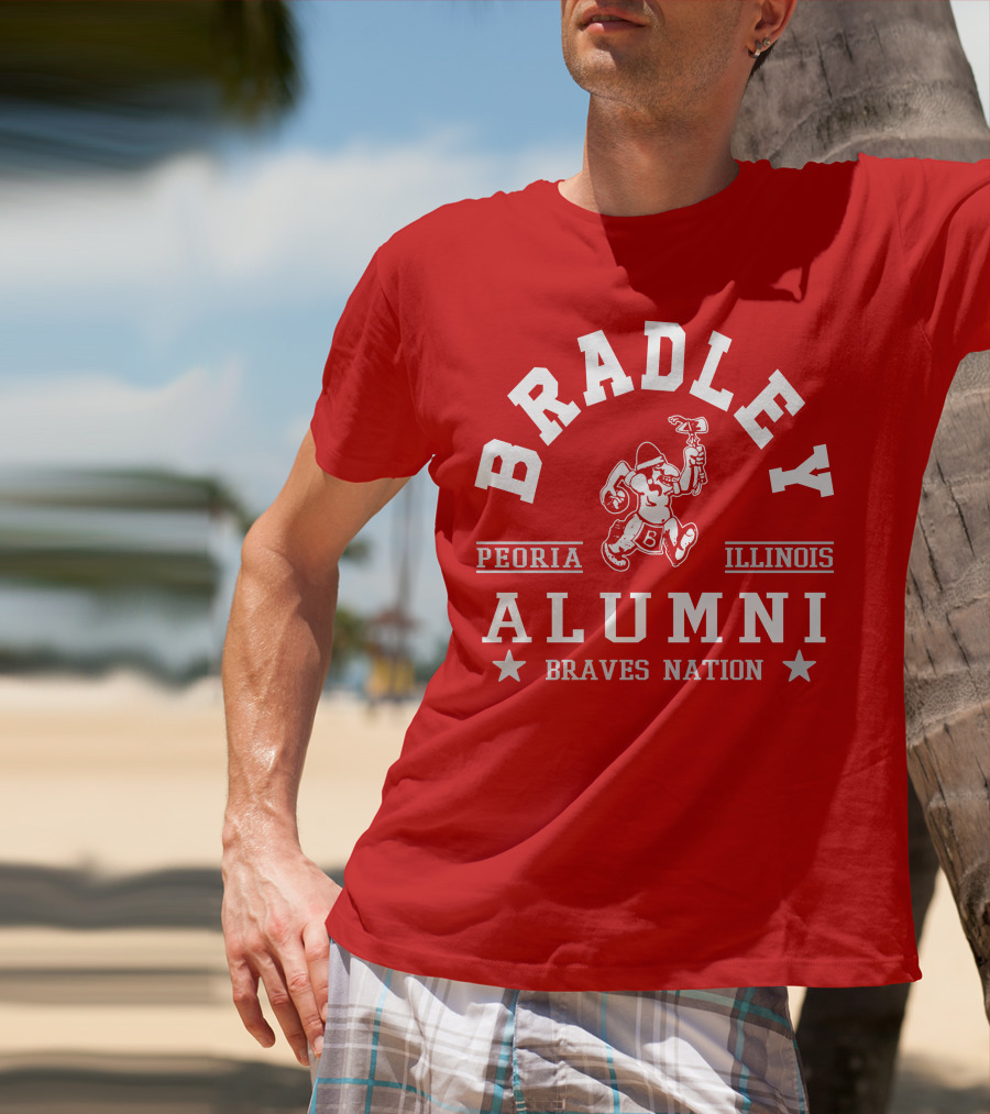 Bradley Alumni Peoria Illinois Braves Nation T-Shirt