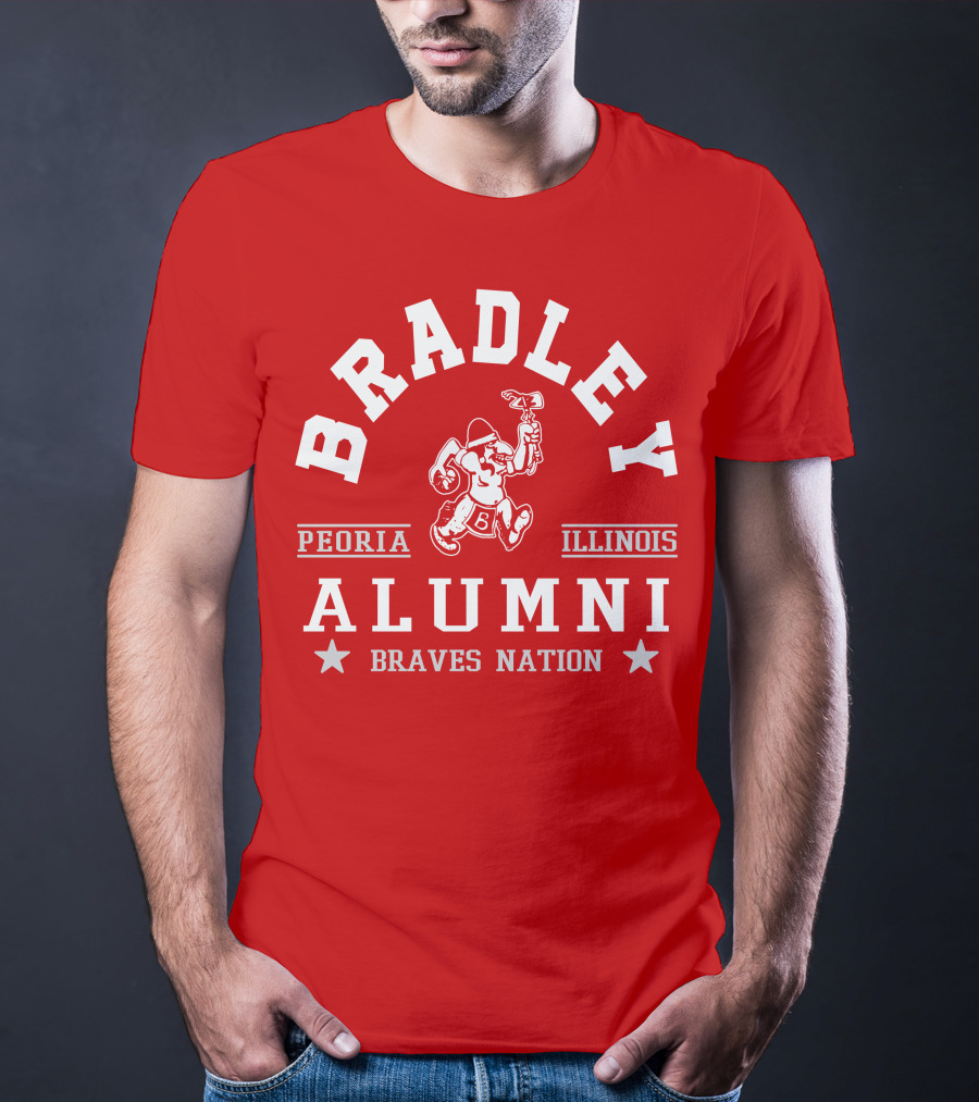 Bradley Alumni Peoria Illinois Braves Nation T-Shirt
