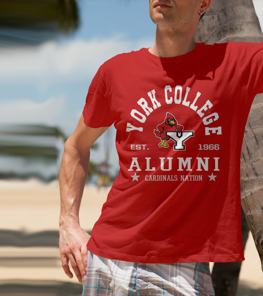York College Alumni Cardinals Nation Est. 1966 T-Shirt