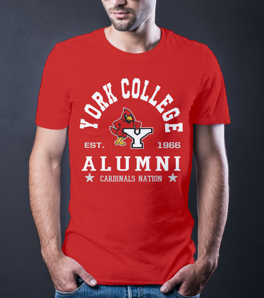 York College Alumni Cardinals Nation Est. 1966 T-Shirt