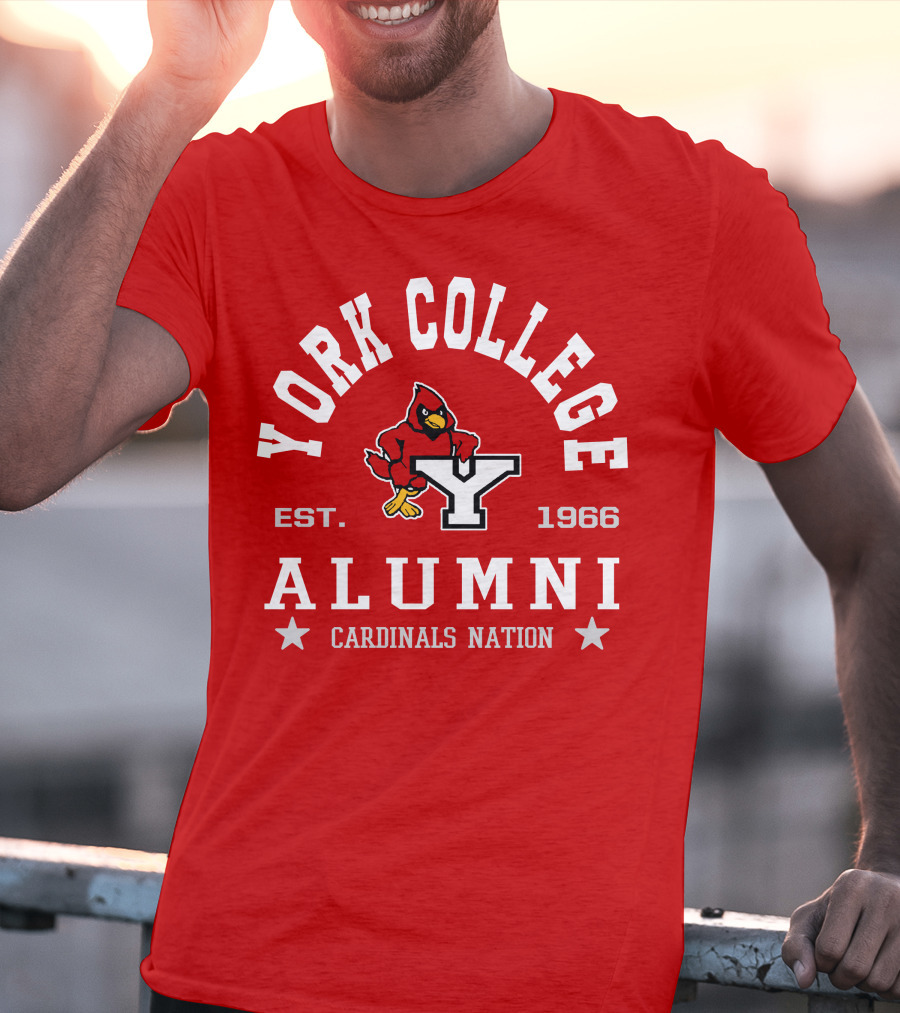 York College Alumni Cardinals Nation Est. 1966 T-Shirt
