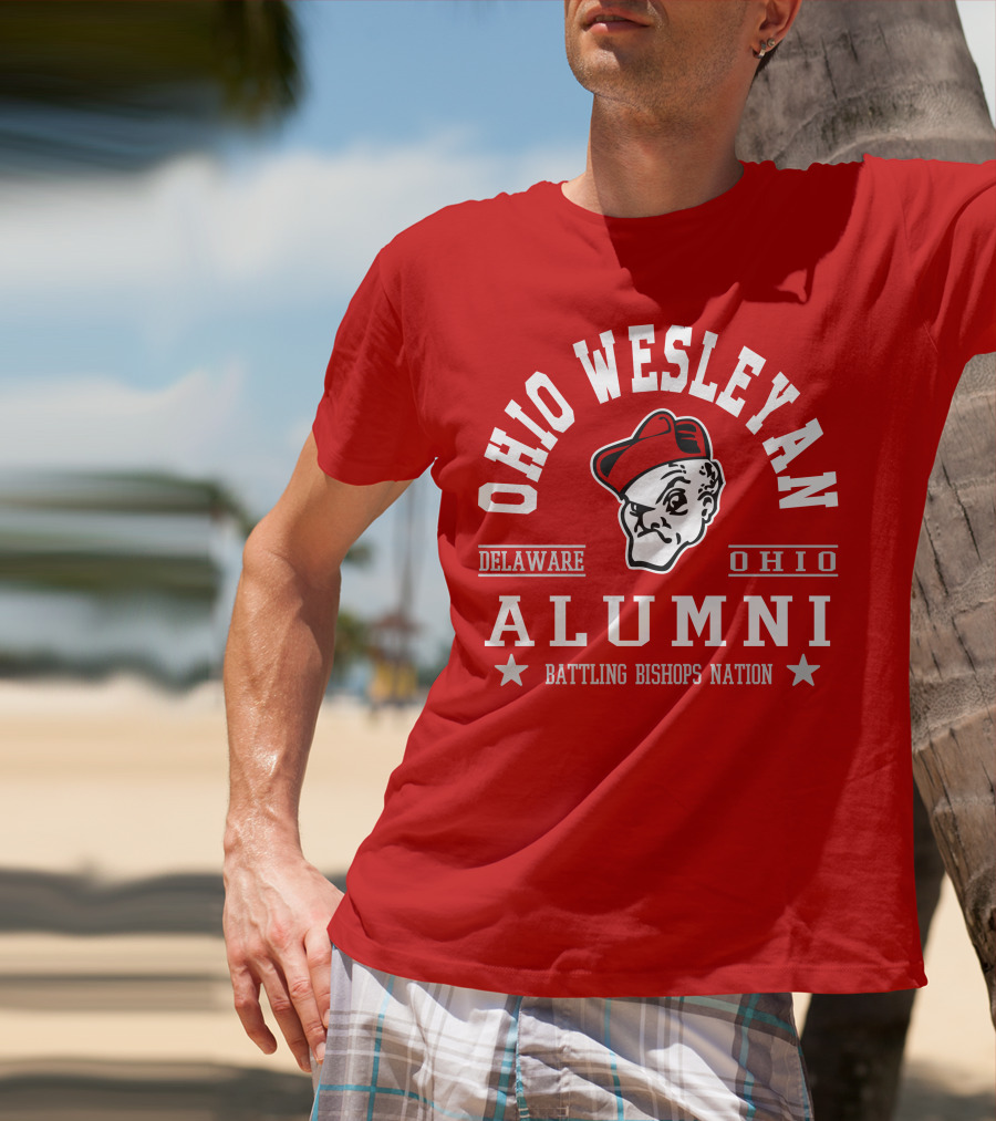 Ohio Wesleyan Alumni Battling Bishops Delaware Ohio Nation T-Shirt