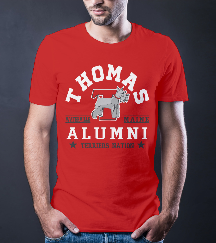 Thomas Alumni Waterville Maine Terriers Nation T-Shirt