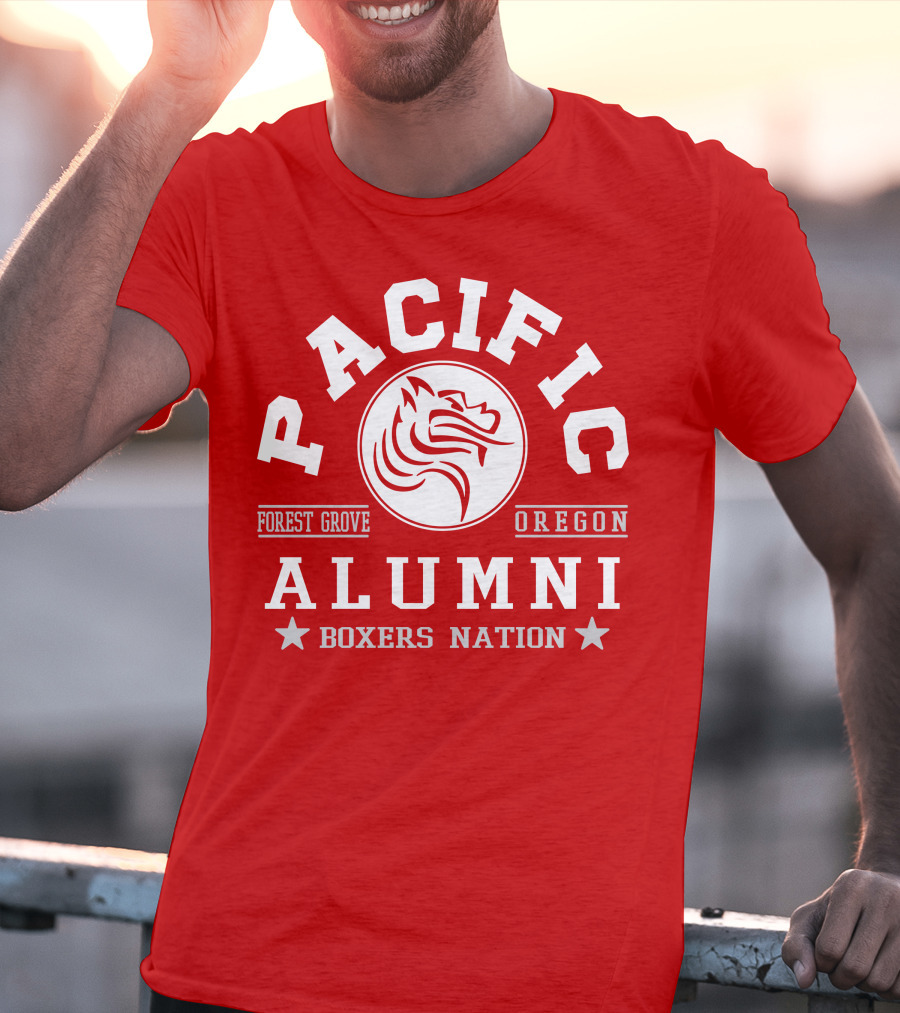 Pacific Alumni Forest Grove Oregon Boxers Nation T-Shirt