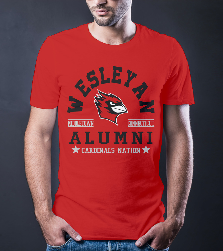Wesleyan Alumni Middletown Connecticut Cardinals Nation T-Shirt