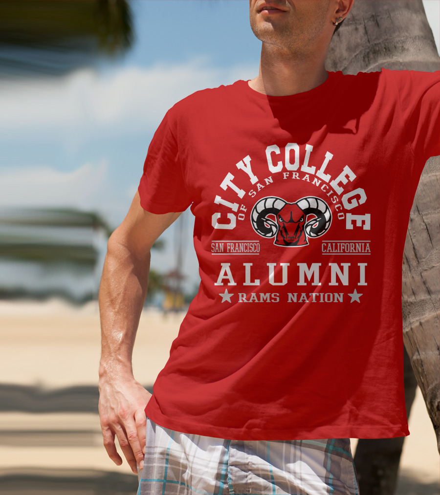City College Of San Francisco California Alumni Rams Nation T-Shirt