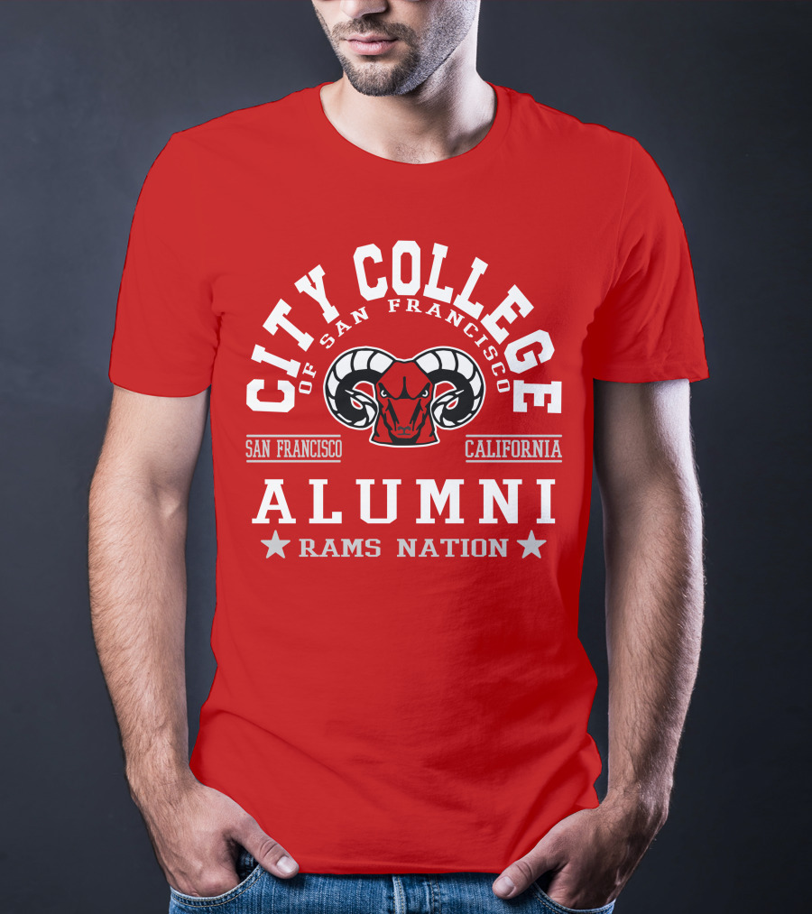 City College Of San Francisco California Alumni Rams Nation T-Shirt