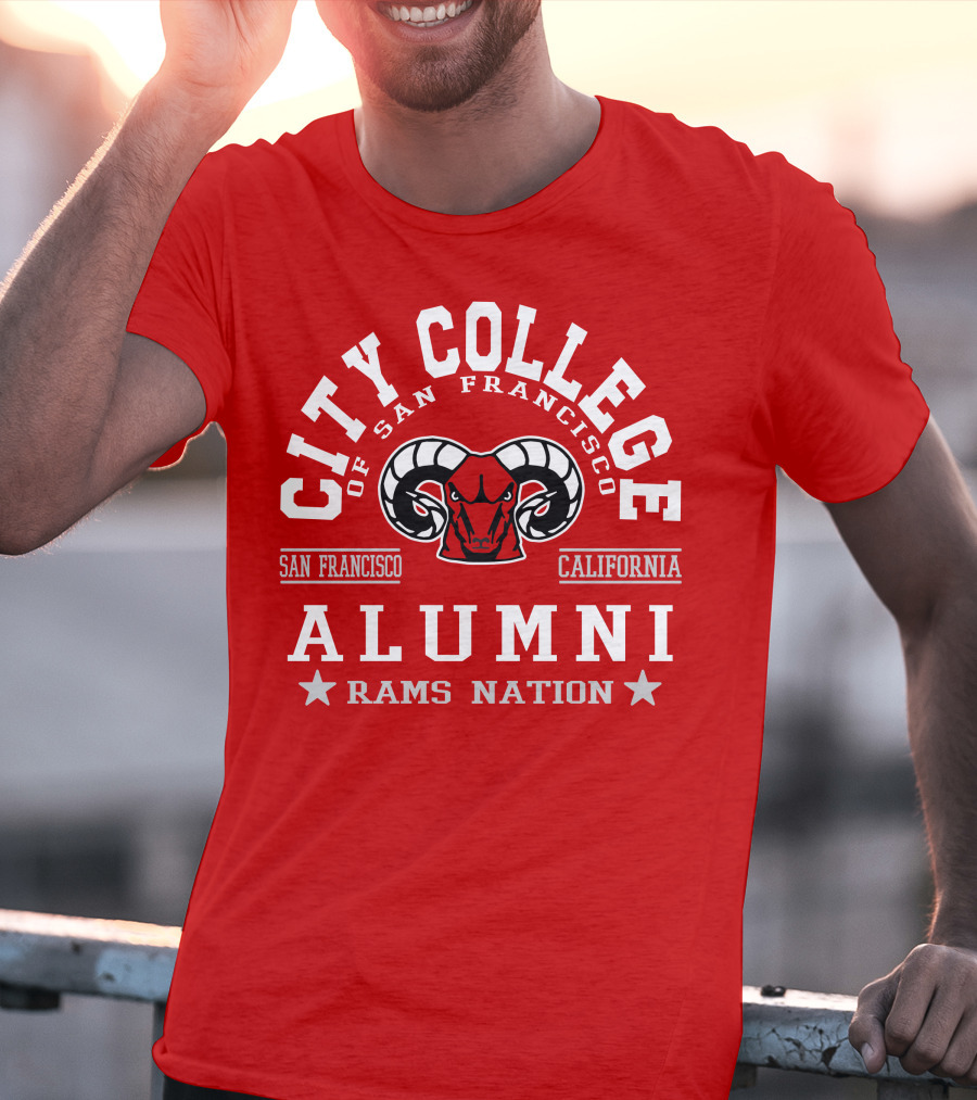 City College Of San Francisco California Alumni Rams Nation T-Shirt