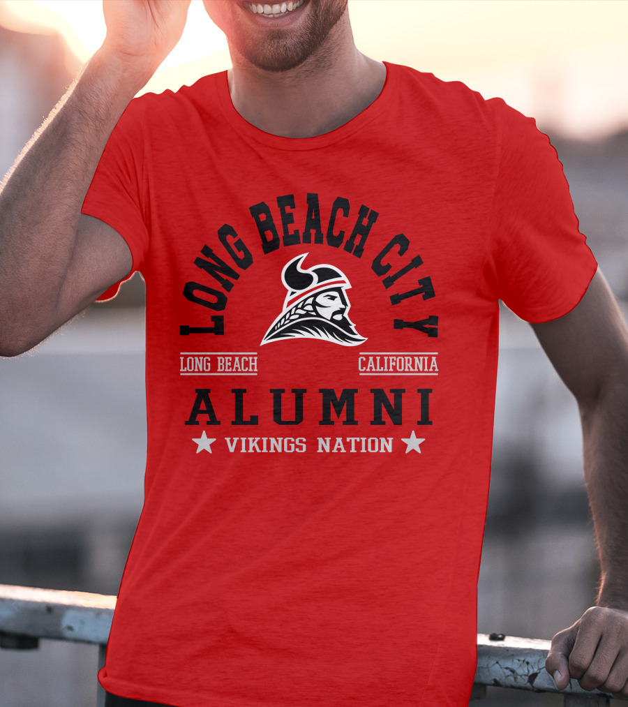 Long Beach City Alumni Vikings Nation California T-Shirt