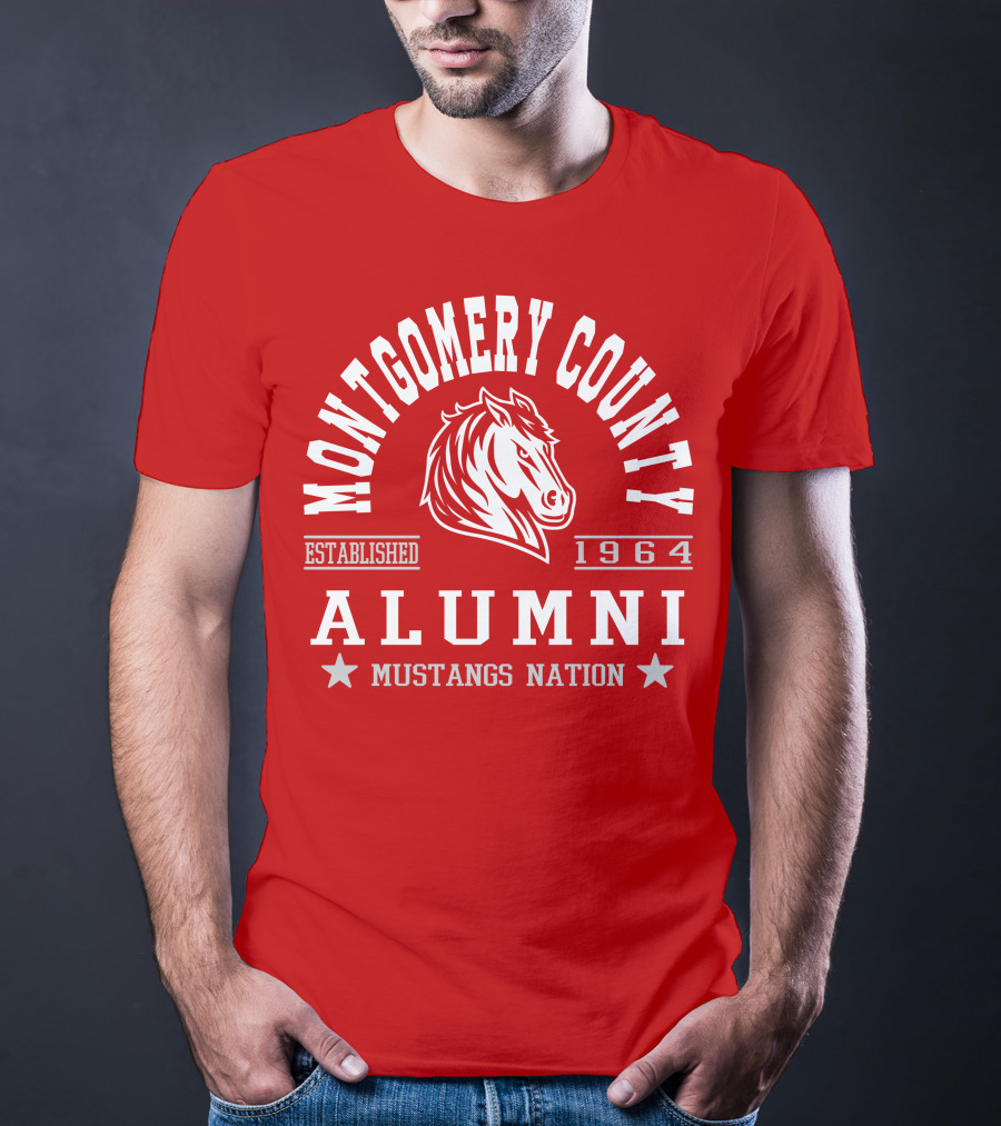 Montgomery County Alumni Mustangs Nation Established 1964 T-Shirt