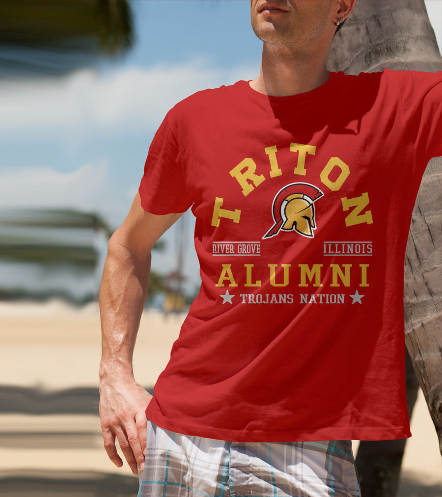 Triton Alumni River Grove Illinois Trojans Nation T-Shirt