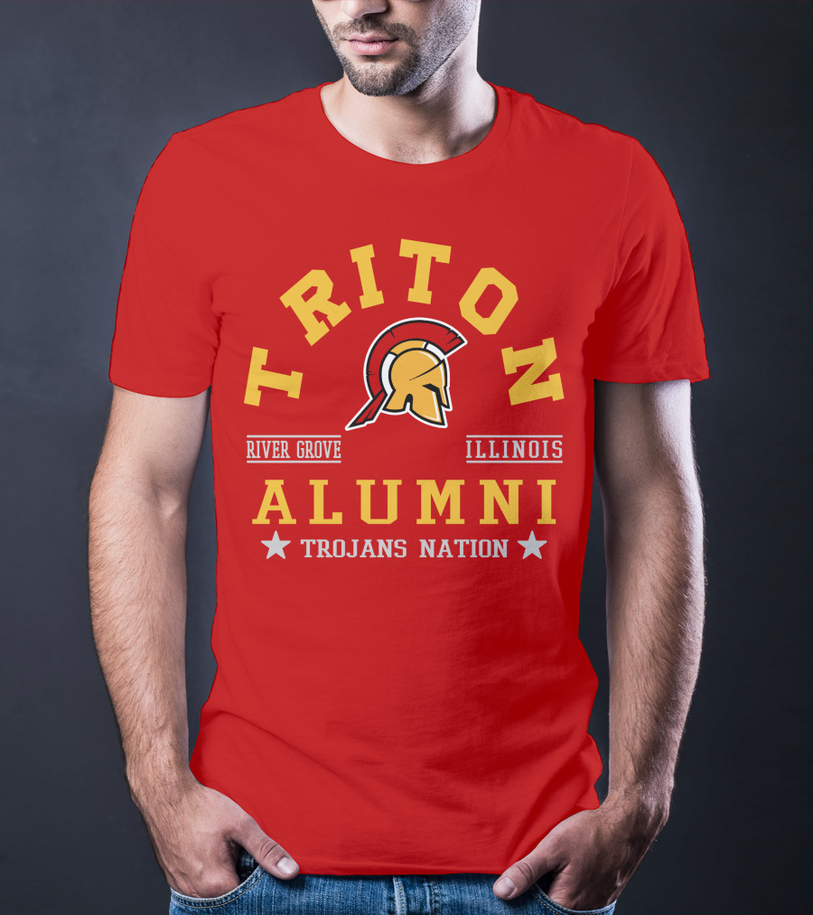 Triton Alumni River Grove Illinois Trojans Nation T-Shirt