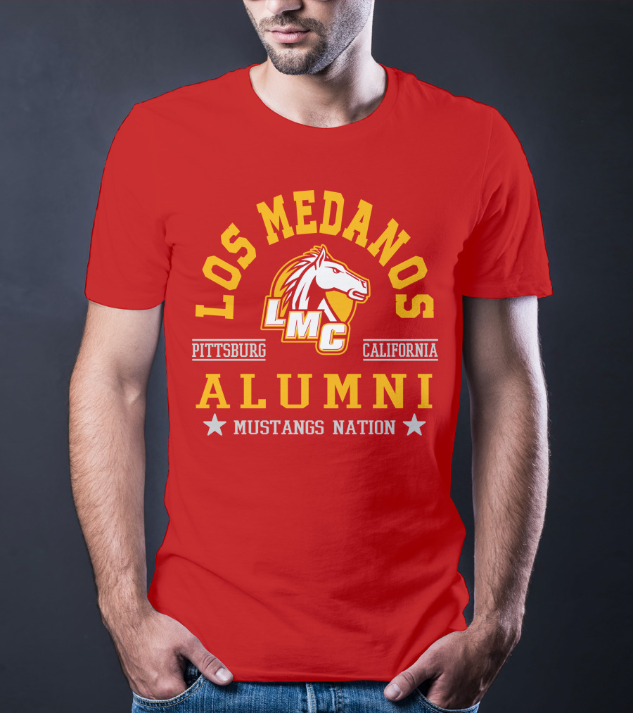 Los Medanos Pittsburg California LMC Alumni Mustangs Nation T-Shirt
