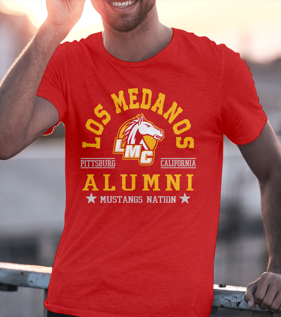 Los Medanos Pittsburg California LMC Alumni Mustangs Nation T-Shirt