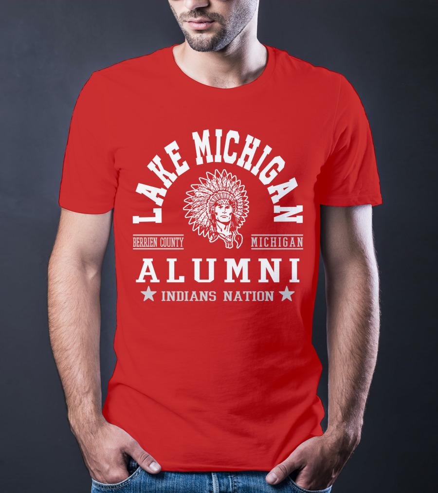 Lake Michigan Berrien County Alumni Indians Nation T-Shirt