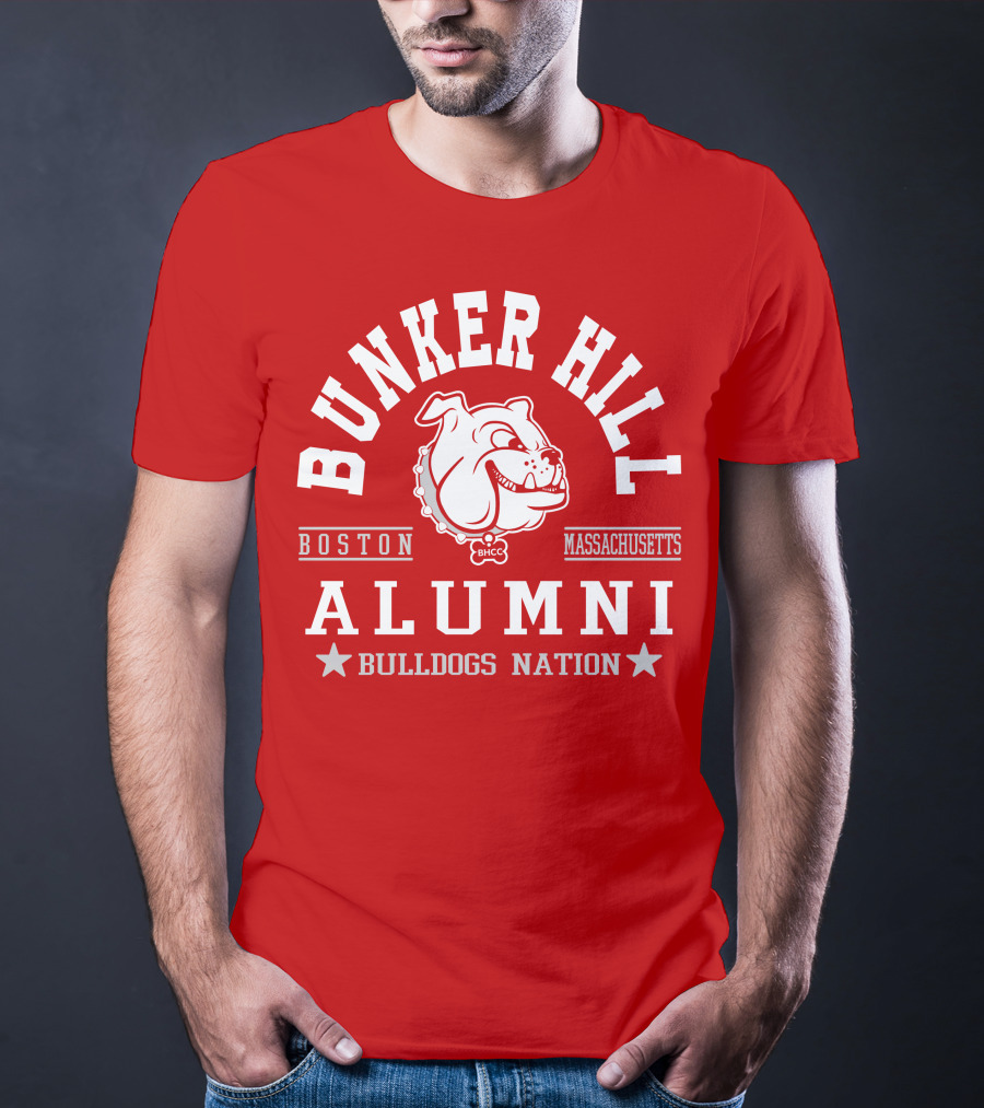 Bunker Hill Boston Massachusetts Alumni Bulldogs Nation T-Shirt