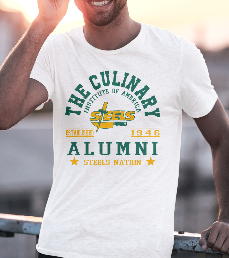 The Culinary Institute Of America Steels Nation Alumni Established 1946 T-Shirt