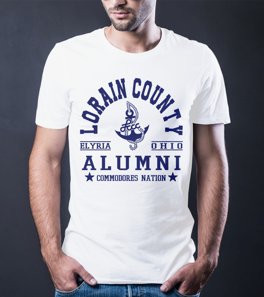 Lorain County Community College Alumni Elyria Ohio Commodores Nation T-Shirt