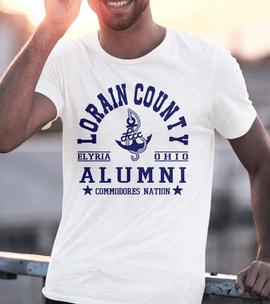 Lorain County Community College Alumni Elyria Ohio Commodores Nation T-Shirt