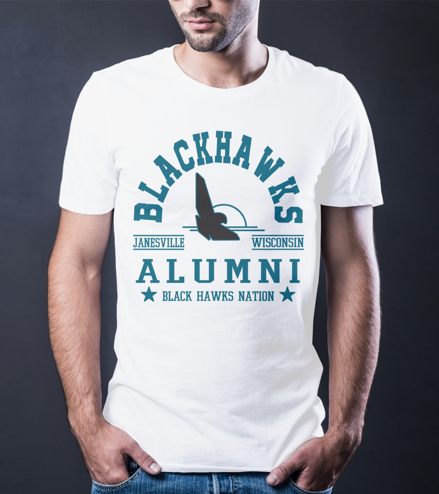 Blackhawks Alumni Janesville Wisconsin Black Hawks Nation T-Shirt