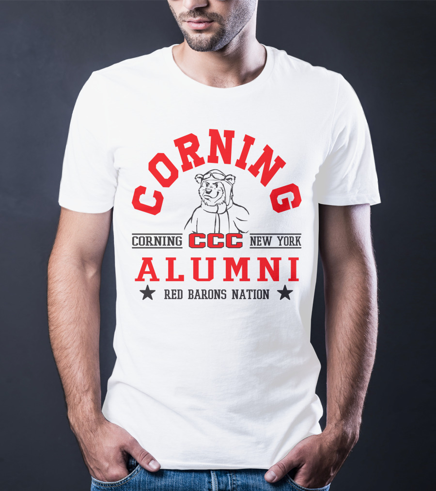 Corning New York CCC Alumni Red Barons Nation T-Shirt