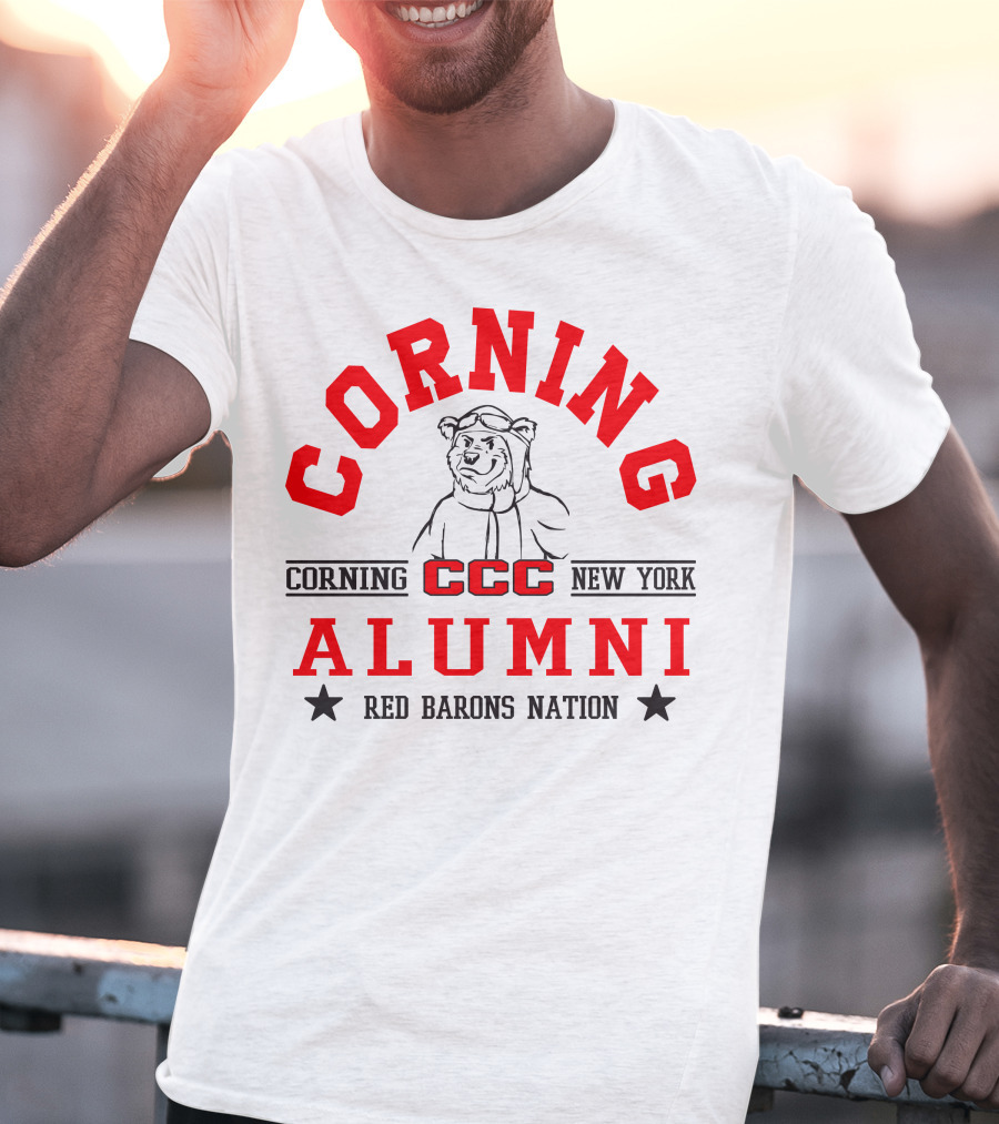 Corning New York CCC Alumni Red Barons Nation T-Shirt