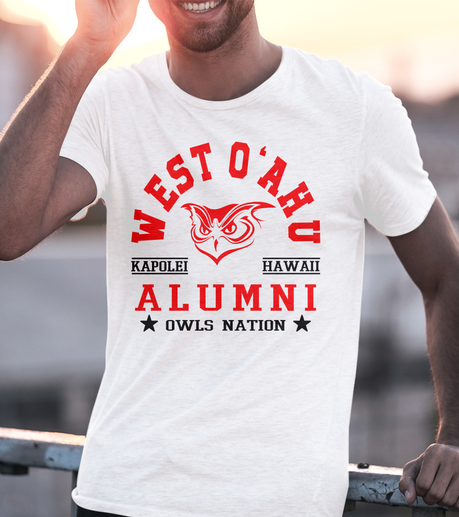 West O'ahu Kapolei Hawaii Alumni Owls Nation T-Shirt