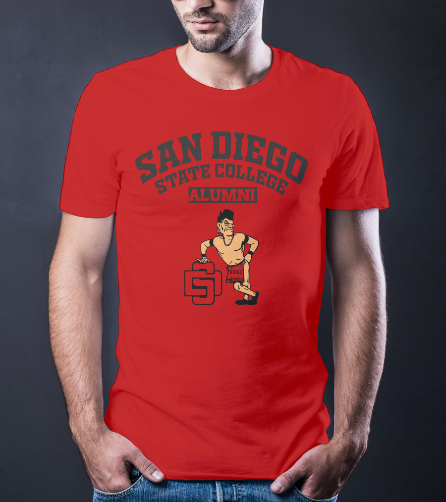 San Diego State College Alumni SDSC Vintage Style Retro Pose T-Shirt