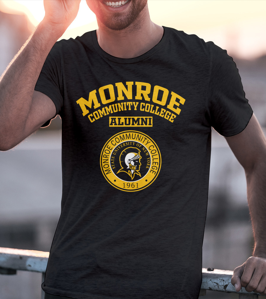 Monroe Community College Alumni State University Of New York 1961 MCC Spartan Emblem T-Shirt