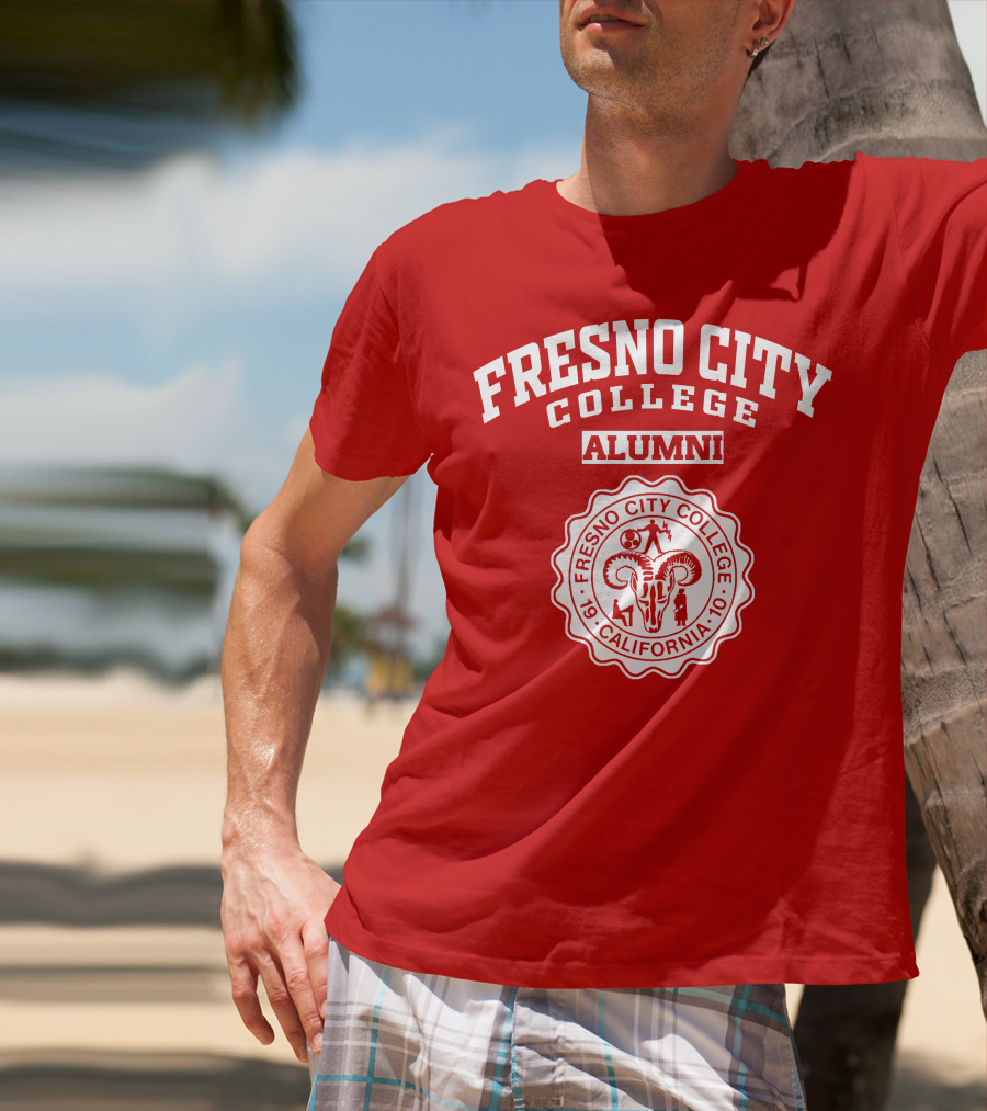 Fresno City College Alumni California Seal With Ram T-Shirt