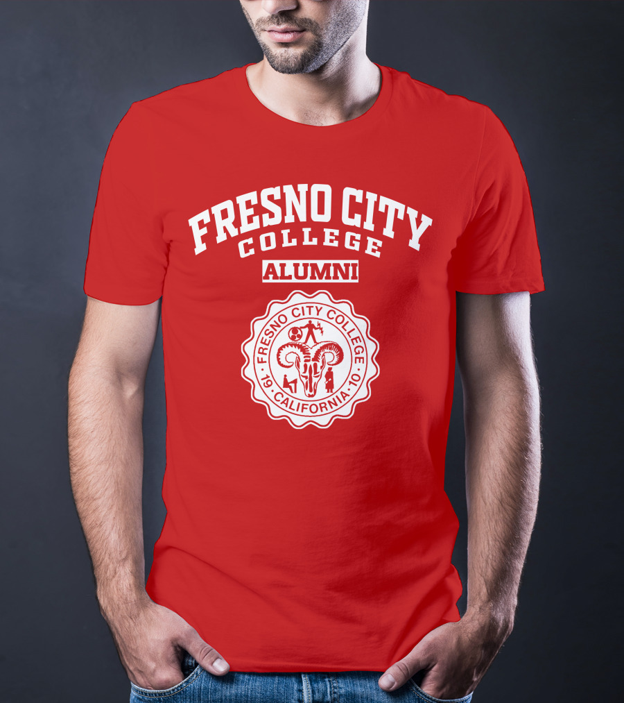 Fresno City College Alumni California Seal With Ram T-Shirt