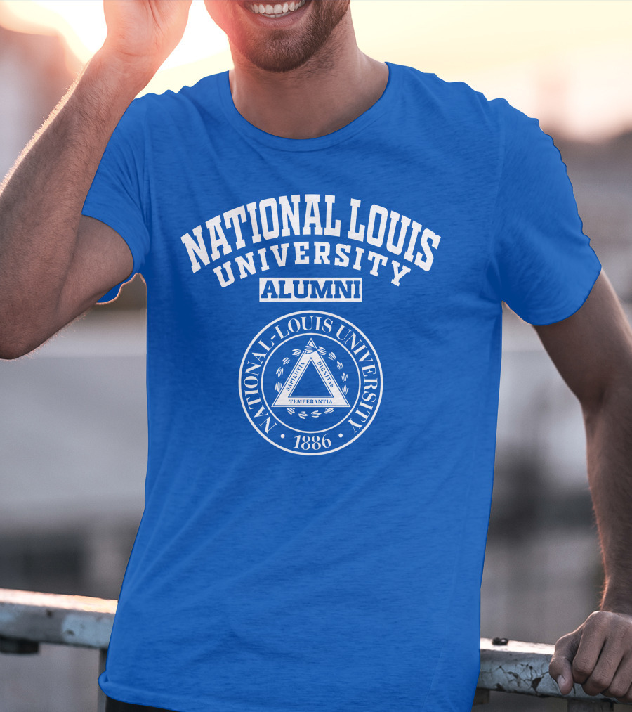 National Louis University Alumni Seal 1886 Temperantia T-Shirt