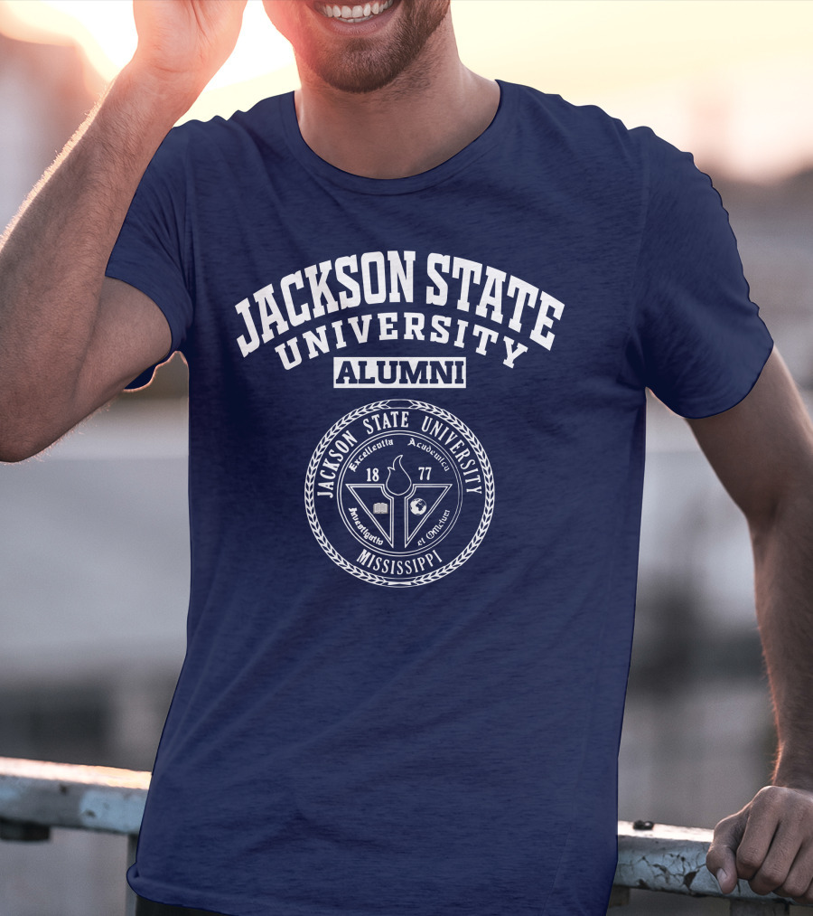 Jackson State University Alumni Mississippi 1877 Excellence Audire Est Optimum T-Shirt