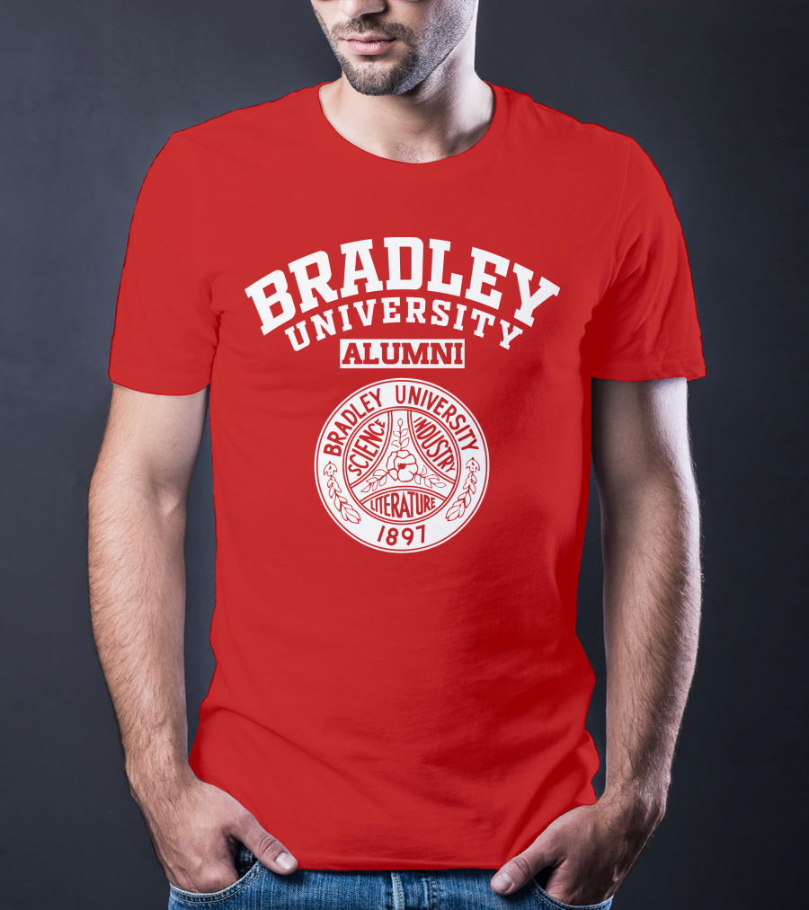 Bradley University Alumni Seal 1897 Science Industry Literature T-Shirt