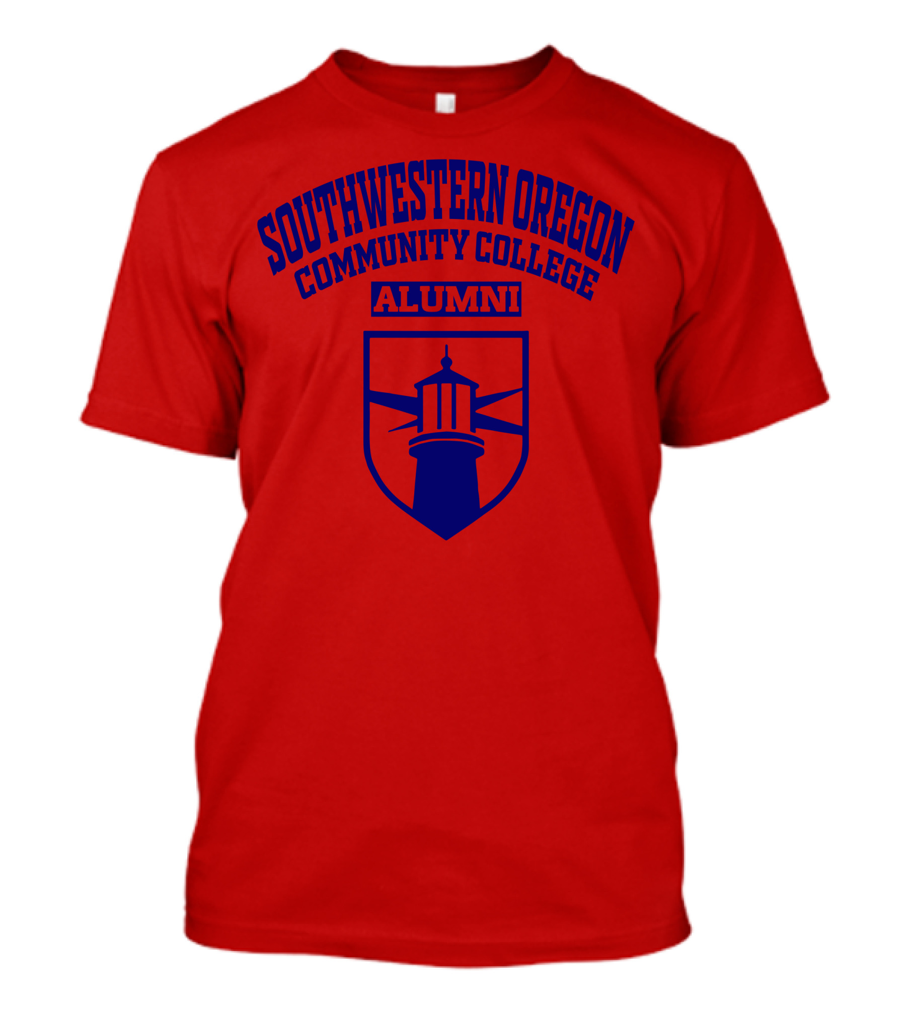 Southwestern Oregon Community College Alumni Lighthouse Emblem T-Shirt