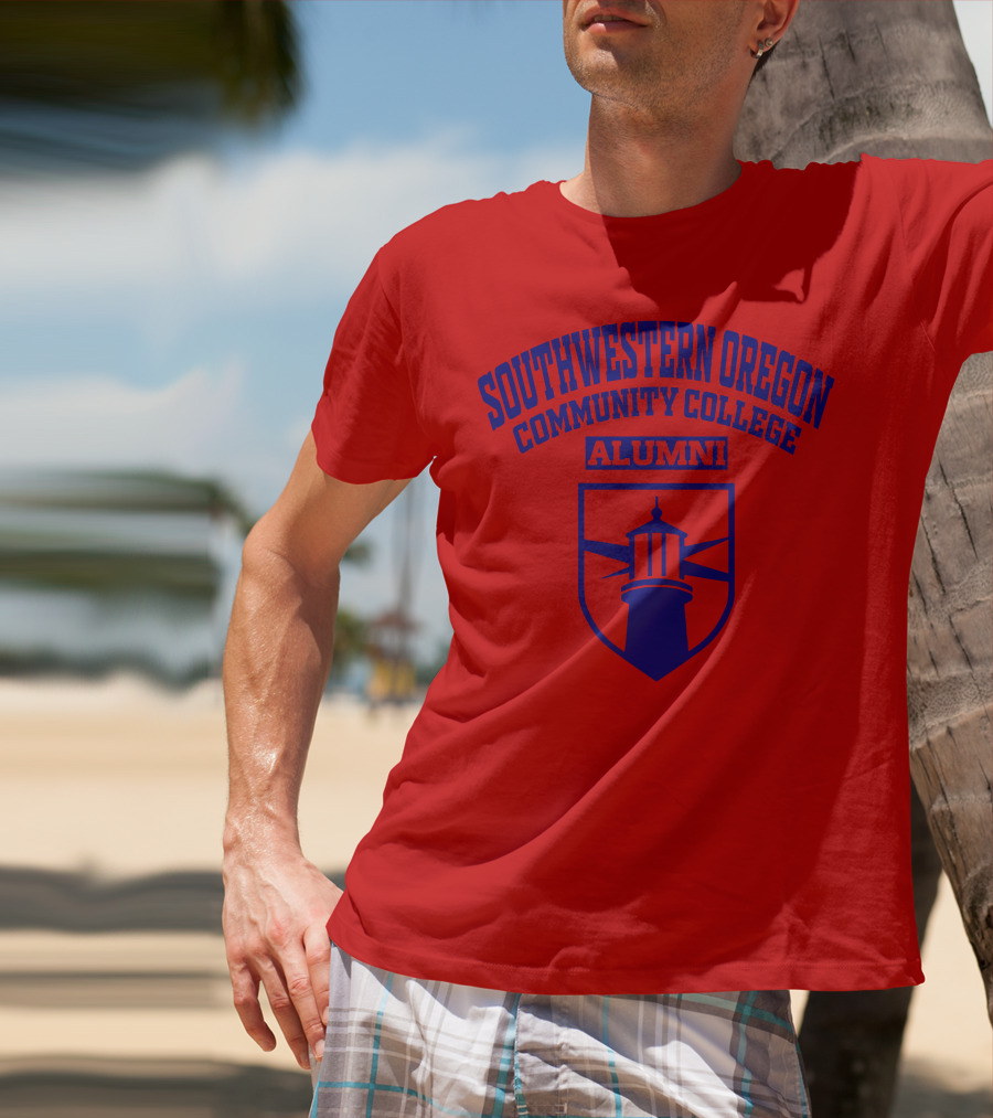 Southwestern Oregon Community College Alumni Lighthouse Emblem T-Shirt