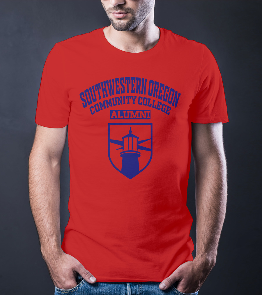 Southwestern Oregon Community College Alumni Lighthouse Emblem T-Shirt