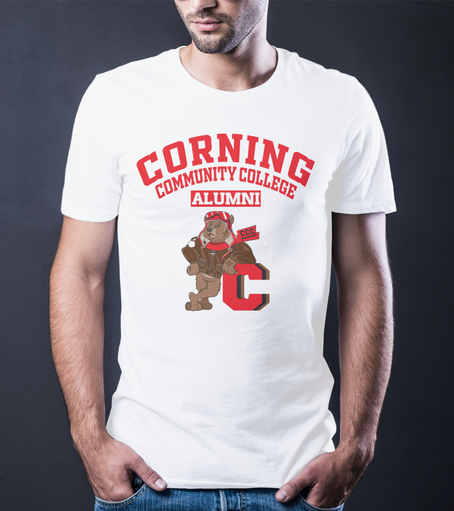 Corning Community College Alumni Bear Mascot CCC T-Shirt
