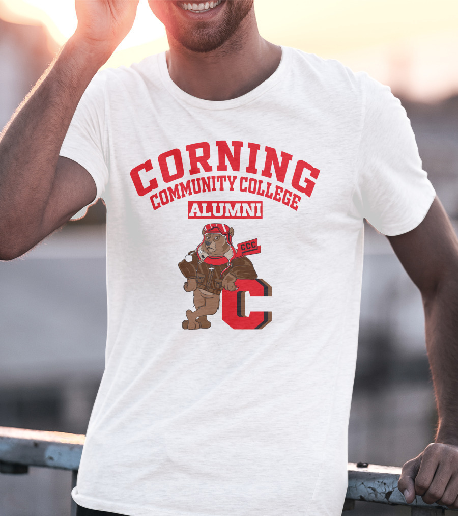 Corning Community College Alumni Bear Mascot CCC T-Shirt