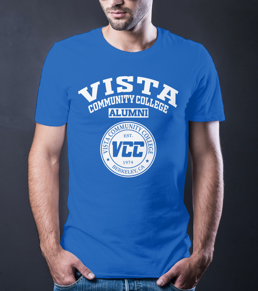 Vista Community College Alumni VCC Berkeley CA Est 1974 T-Shirt