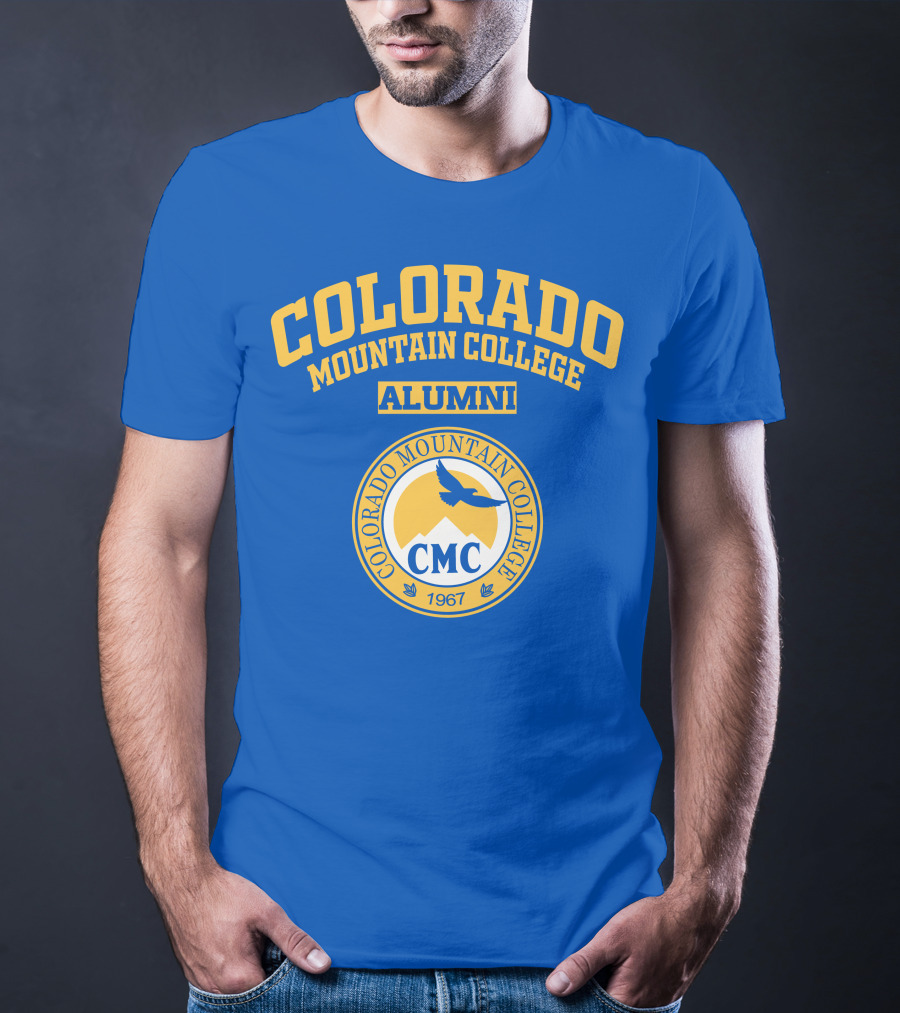 Colorado Mountain College Alumni 1967 CMC Blue And Yellow T-Shirt