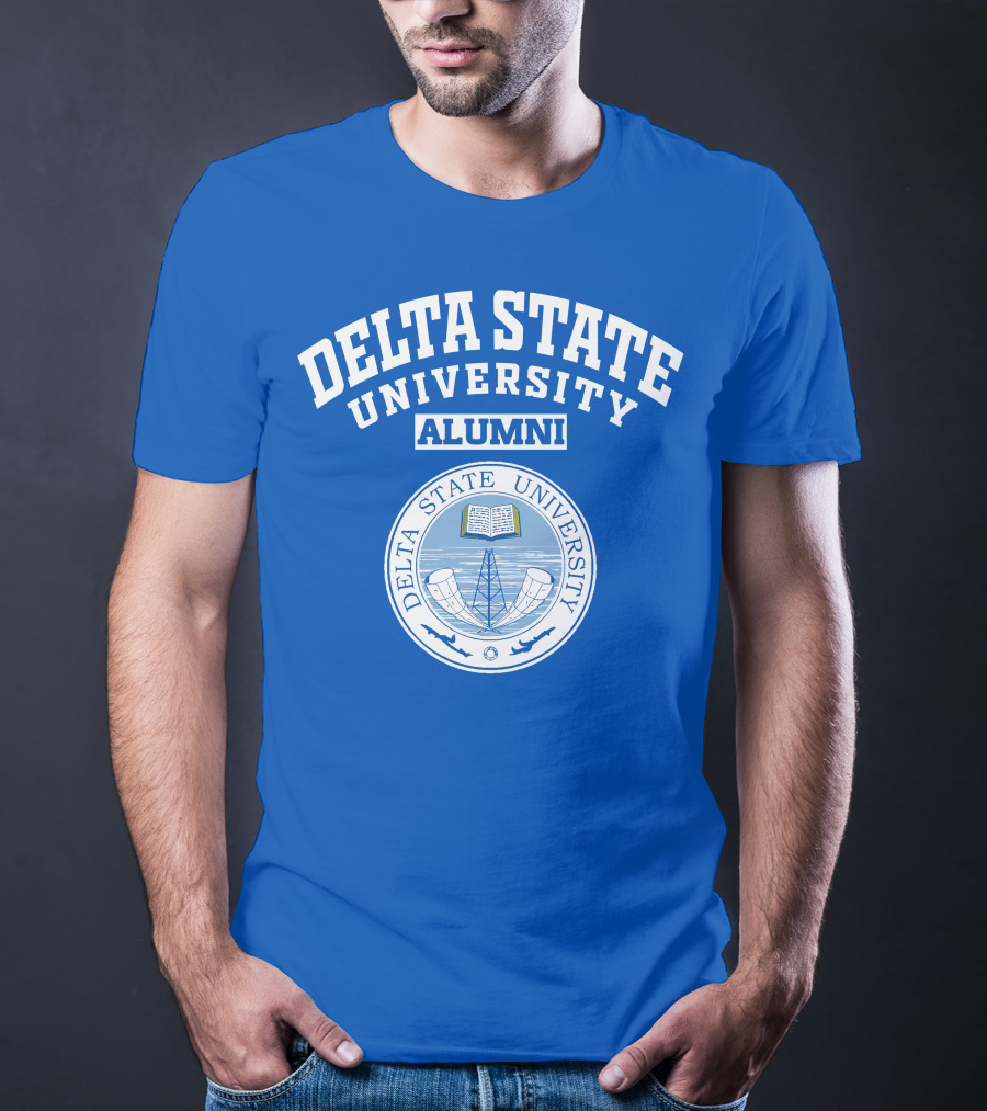 Delta State University Alumni Emblem With Book And Columns T-Shirt