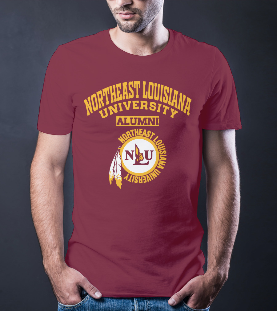 Northeast Louisiana University Alumni NLU Logo With Feathers T-Shirt