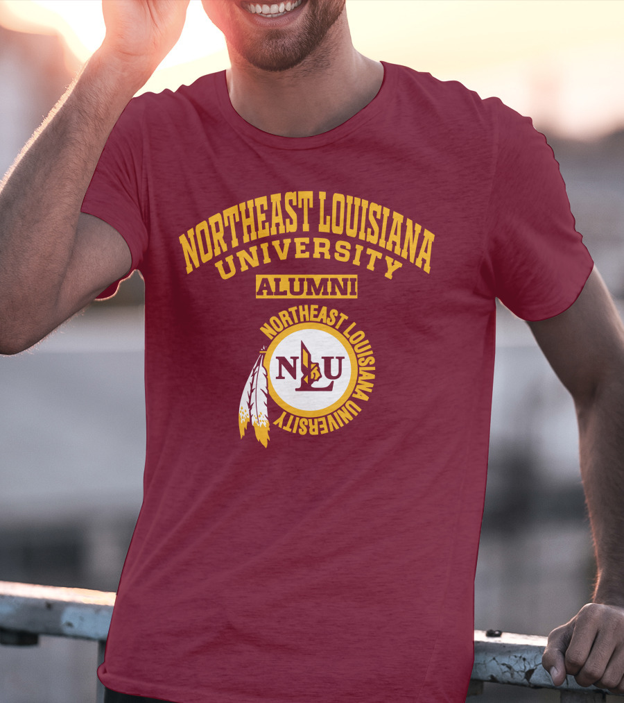 Northeast Louisiana University Alumni NLU Logo With Feathers T-Shirt