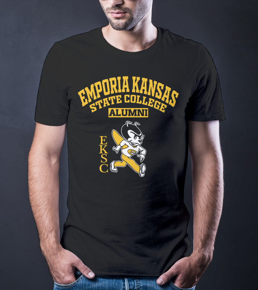 Emporia Kansas State College Alumni EKSC Logo Vintage Mascot T-Shirt