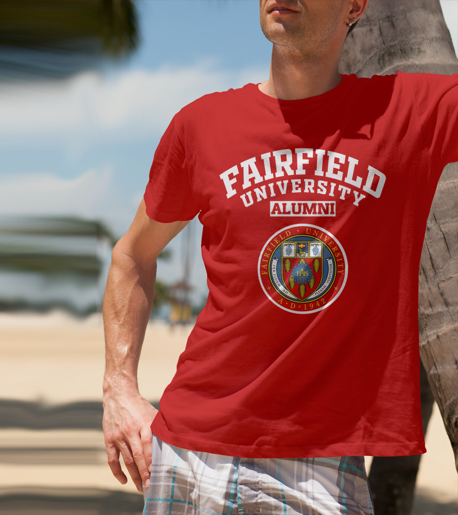 FAIRFIELD UNIVERSITY ALUMNI A.D. 1942 IHS Seal T-Shirt