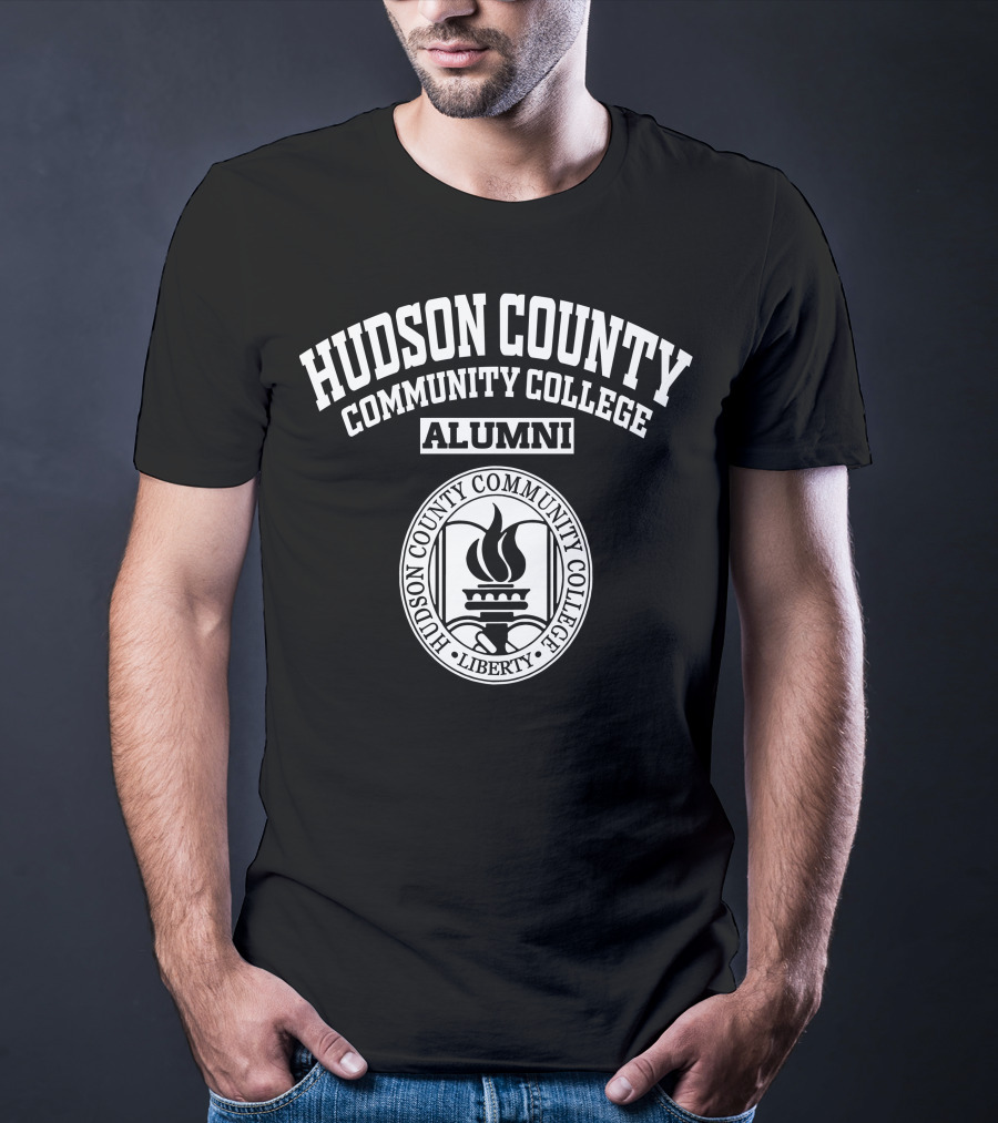 Hudson County Community College Alumni Liberty Emblem T-Shirt