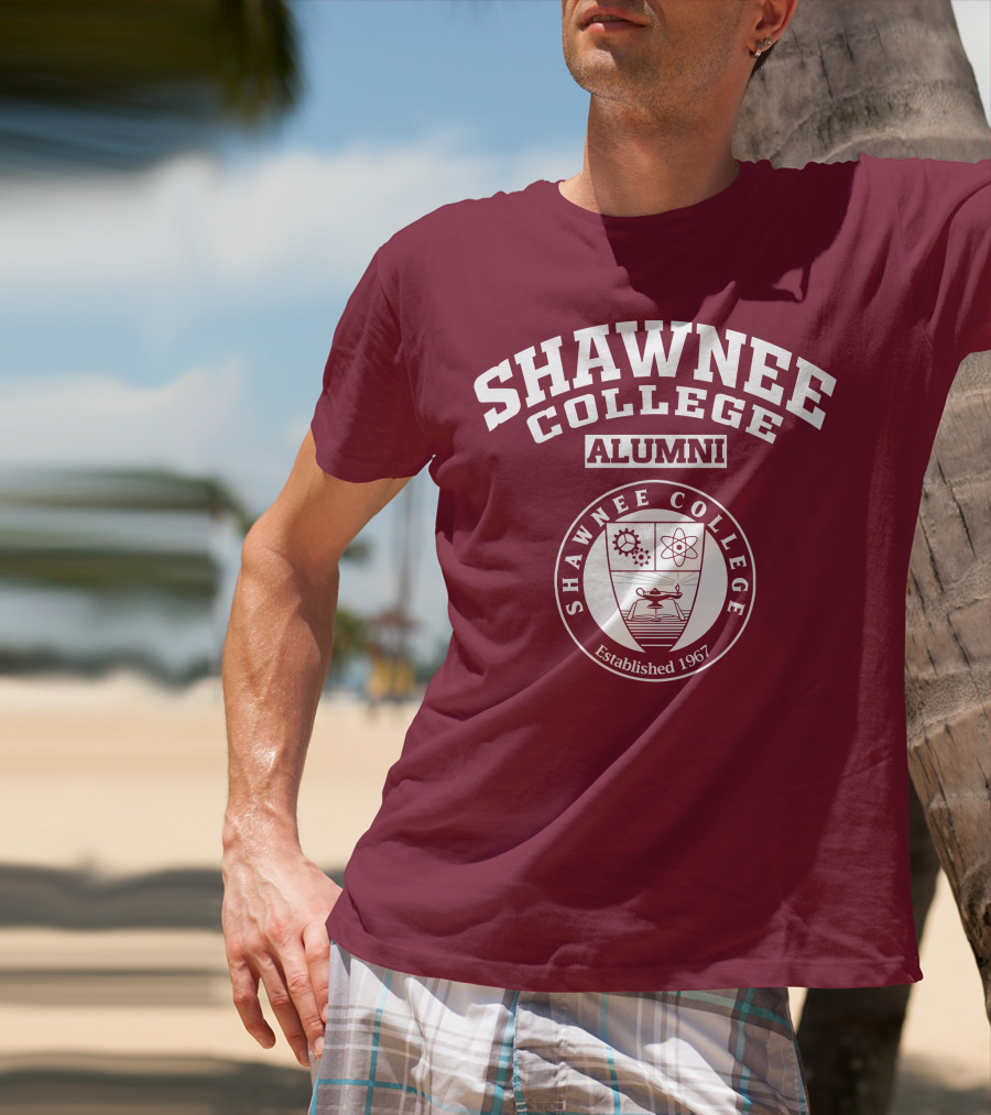 Shawnee College Alumni Established 1967 Circular Emblem With Science And Nature Symbols T-Shirt